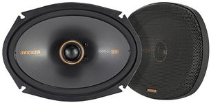 KICKER 51KSC6904 Coaxial Speaker System, 2-Way Design, One (1) Pair, 6" x 9" (160mm x 230mm) Polypropylene Woofer/Midrange, 1" (25mm) Silk-Dome Tweeters, 150 Watts RMS, 300 Watts Peak