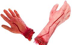 Sage Square Combo of Fake Cosmetic Arm Hand for Prank Halloween Party Props Cosplay Decorations (Set of 2) (Short Hand & Long Hand) (Multicolor)