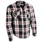 Milwaukee Leather MPM1625 Men's Plaid Flannel Biker Shirt with CE Approved Armor - Reinforced w/Aramid Fibers - 2X-Large