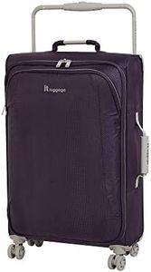 it luggage World's Lightest New York Softside 8 Wheel Spinner, Purple Pennant, Checked-Medium 28-Inch