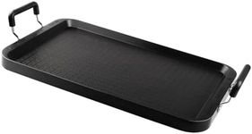 Vayepro Stove Top Flat Griddle,2 Burner Griddle Grill Pan for Glass Stove Top Grill,Aluminum Pancake Griddle,Non-Stick Top Griddle for Gas Grill, Double Burner Griddle For Camping/Indoor