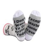 Inspired Novelty Crew Socks Jamie Fraser Fans Gift TV Show Merchandise (Jamie Fraser CA)