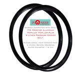 Pioneers Rubber, Nitrile, Seal, Ring, Belt Gasket Compatible For Prestige Aluminium Popular Plus 3 L Outer Lid Pressure Cooker (Black) - Pack of 2