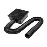 Square Catch Basin Drain with Flexible Hose, Gutter Downspout Extension Kit, 12×12 inch Under Ground Drainage Outdoor Rain Drain Gutter Downspout Extension