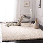 METRO CARPETS Carpet for Living Room 2-inch Thick Carpet, Home Decor Shaggy Carpet (Ivory,2X4 FEET)