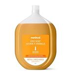 Method Liquid Dish Soap Refill, Plant-Based Dishwashing Liquid that Cuts Through Tough Grease for a Sparkling Clean, Clementine Scent, 36 Fl. Oz