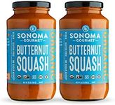 Sonoma Gourmet Organic Butternut Squash Pasta Sauce | USDA Organic, Vegan, Non-GMO, No Sugar Added and Gluten-Free | 25 Ounce Jars (Pack of 2)