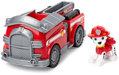 Paw Patrol, Marshall’s Fire Engine Vehicle with Collectible Figure, for Kids Aged 3 and Up, Multicolor, (6061798)