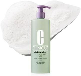 Clinique 3-Step All About Clean Liquid Gentle Facial Cleanser Soap For Dry Combination Skin | Type 2, 13.5 Fl Oz