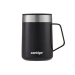 Contigo Streeterville Stainless Steel Travel Mug with Splash-Proof Lid, Vacuum-Insulated Tumbler for Coffee and Tea with Handle and Grip Base to Prevent Slipping, Licorice, 14 oz (414 mL)