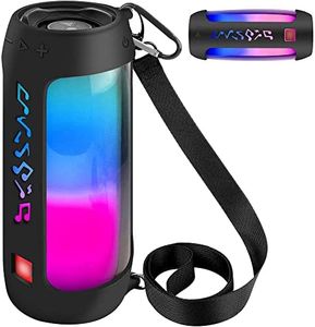 Case Cover for JBL Pulse 4 - Waterproof Portable Bluetooth Speaker, Travel Carrying Storage Bag with Shoulder Strap and Carabiner (Black)