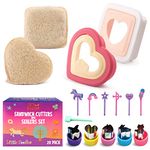 GET FRESH Sandwich Cutters and Sealers for Kids – 20-pcs Sandwich Sealers and Veggie Cutters Set for Children– 2 Bread Cutters and Sealers with 5 Vegetable Shapes and 12 Unicorn Food Picks for Kids