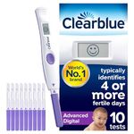 Clearblue Advanced 10 Digital Ovulation Tests, Typically IDENTIFIES at Least 2X More Fertile Days Vs LH only Ovulation Test Strips, Double Your Chances of Getting Pregnant