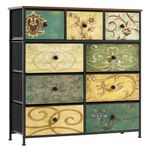 LYNCOHOME Chest of Drawers Bedroom Furniture with 9 Drawers Fabric Storage Organizer Unit for Living Room, Bedroom, Closet Easy to Assemble