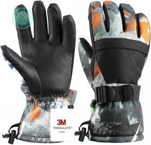 Pnosnesy Ski Gloves, Warmest Waterproof and Breathable Snow Gloves for Cold Weather, Fits Both Men & Women,for Parent Child Outdoor