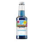 Hawaiian Shaved Ice Syrup Pint, Blue Raspberry Flavor, Great for Slushies, Italian Soda, Popsicles, & More, No Refrigeration Needed, Contains Nuts, Soy, Wheat, Dairy, Starch, Flour, or Egg Products