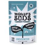 Molly's Suds Original Laundry Detergent Powder - Natural Washing Powder, Earth Derived Powder Detergent, Non-Liquid & Organic Washing Detergent, Sensitive Skin Laundry Detergent - 120 Loads, Unscented