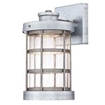 63478 Barkley One-Light Dimmable LED Outdoor Wall Fixture, Galvanized Steel Finish with Clear Seeded Glass