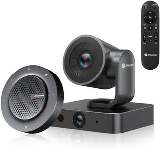 4K Conference Room Camera System, AI Auto-Tracking PTZ Camera 15x Zoom(3x Optical) with Bluetooth Speakerphone Set, 120° Wide-Angle, 16-Foot Mic Pickup, for Zoom YouTube Teams OBS and More