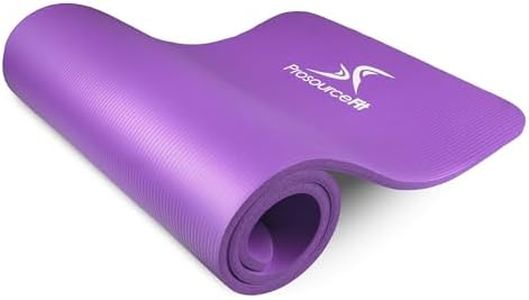 ProsourceFit Extra Thick Yoga and Pilates Mat ½” (13mm), 71-inch Long High Density Exercise Mat with Comfort Foam and Carrying Strap