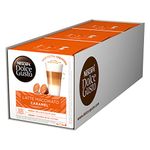 Nescaf? Dolce Gusto Caramel Latte Macchiato, Pack of 3, 3 x 16 Capsules 24 Servings