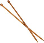 Number 6 Bamboo Knitting Needles Straight Single Pointed Knitting Needles 14 Inch Beginners Hand Knitting Needles for Thick Coarse Wool Hand DIY Knitting (Pair of 2)