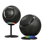 CREATIVE Pebble Nova Premium 2.0 USB-C Computer Speakers with Bluetooth 5.3 and Customizable RGB Lighting, USB Audio, Headset Port, for PC and Mac (Black)