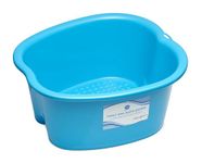 Foot Soaking Bath Basin – Large Size for Soaking Feet | Pedicure and Massager Tub for at Home Spa Treatment | Callus, Fungus, Dead Skin Remover, Blue