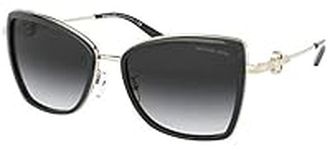 Michael Kors Women's 0MK1067B Sunglasses, Black/Grey Shaded, 55