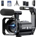 CAMWORLD Camcorder 4K 60fps with IR Night Vision Dual Lens 56MP Video Camera 16X Digital Zoom 3" Touchscreen Wifi Vlogging Camera for YouTube with 64GB SD Card Remote Control Microphone 2 Batteries