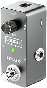 LEKATO Loop Station Guitar Effect Pedal Unlimited Overdubs 5 Minutes Looper with USB Cable for Electric Guitar Bass