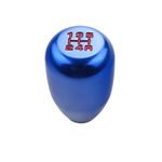 DEWHEL 5 Speed Manual Gearbox Shift Knob M12x1.25 Screw On Aluminum for Subaru Toyota Scion (Blue)