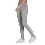 adidas Women Cotton W LIN Leg Sports Tights Medium Grey Heather/White,(L)