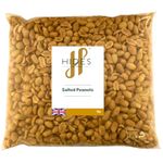 Hides Fine Foods - Roasted & Salted Peanuts - 1kg - GMO - Free - Suitable for Vegetarians - Cooking - Salads - Snacking - Desserts - Cakes - Cookies