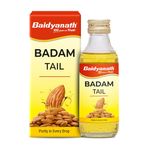 Baidyanath Badam Tail-50ml | Rich in Vitamin-E | Sweet Almond Oil for Healthy Hair & Glowing Skin | Helps Sharpen Brain & Improve Digestion | Naturally Sourced From Almonds (Pack of 1)