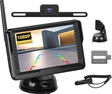 OiLiehu Caméra de Recul sans Fil, Moniteur HD 5", 1080P 120° Grand Angle Caméra Arrière pour Vision Nocturne Infrarouge, Étanche IP68, Caméra de Recul Kit pour Petite Voiture DC 12V