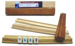 HOT Games Set of 4 large Mah Jong (Mahjong) Tile Racks with ledges - 40cm