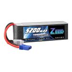Zeee 4S 14.8V Lipo Battery 5200mAh 100C with EC5 Plug Soft Case for RC Plane Quadcopter Airplane Helicopter RC Car Truck RC Boat