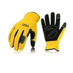 Vgo... Safety Work Gloves Touchscreen,Builder Gloves,Gardening Gloves,Light Duty Mechanic Gloves(NB7581,Yellow,XL,1Pair)