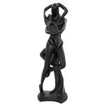 DreamsEden Romantic Couple Art Dancing Sculpture, Anniversary Wedding Statue Abstract Ornament Figurine Home & Office Decor (Passionate Embrace & Kiss)