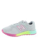 New Balance Girl's Arishi V2 Athletic Shoe, Light Aluminum/Rainbow, 4 M US Toddler