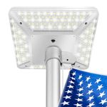 Flag Pole Light Solar Powered - 320LED 3000 Lumen Solar Light Brightest Flagpole 100% Coverage Flag IP65 Waterproof Light Light Up American Flag Outdoor with Solar Flag Pole Light from Dusk to Dawn