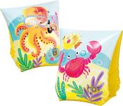 KidsZeeNie® Inflatable Swimming Arm Bands/Water Wings for Toddlers|Floats Swim Wings|Swimming Fun Floatation Sleeves|Swimming Safety Arm Float |Pool Floaties for Arms(Age 3-6)(Tropical Buddies)