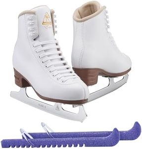 Jackson Ultima Excel JS1290 Women's Ice Skates Width: Medium - C/Size: Adult 8.5 Bundle with Skate Guards