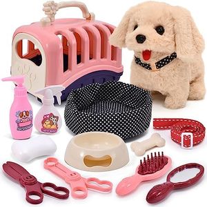 Tacobear Chien Jouet Enfant Chien Interactif Electronique Secouer Queue Peluches Jouet Chien Qui Marche Éducation Précoce Cadeau d'anniversaire pour Filles