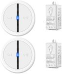 Wireless Light Switch Kit, Greencycle 2 Set No Wiring Remote Switch kit with Magnetic Base, Remote Control Lighting Fixture for Led Light, Ceiling Lights and Lamps,IP66 Waterproof