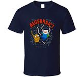 Adventure Time Algebraic Finn and Jake Cartoon Navy T Shirt, Navy, Large