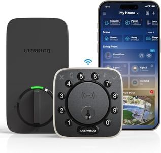 ULTRALOQ Bolt NFC Smart Lock, Built-in WiFi Keyless Entry Door Lock with Door Sensor, Smart WiFi Deadbolt, Smart Home Automation, 10 Months Battery, IP65 Waterproof