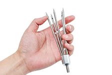 Stainless Steel 5 Prong Fishing Harpoon Gaff Barbed Diving Spears Gig with 8mm thread (5-Prong Harpoon)