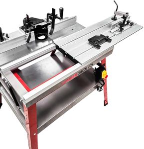 LUMBER JACK PRO Router Table – Heavy Duty Cast Iron, Sliding & Tilting Workbench